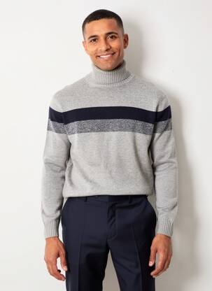 Pull col roulé manches longues manches longues gris BOGGI MILANO homme