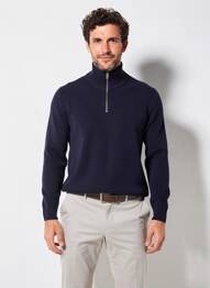 Pull manches longues manches longues bleu OCTOBRE homme