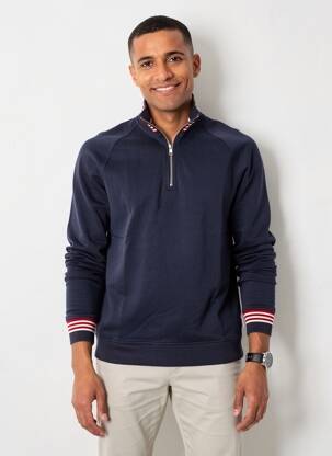 Sweat-shirt manches longues manches longues bleu ORLEBAR BROWN homme