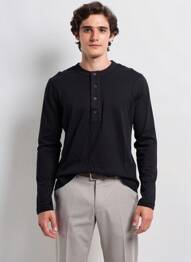 T-shirt coupe cintrée manches longues noir H&M homme