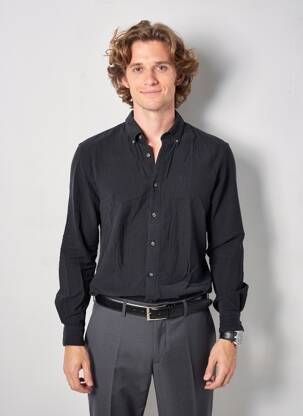 Chemise manches longues coupe cintrée noir ABERCROMBIE & FITCH homme