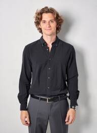 Chemise manches longues coupe cintrée noir ABERCROMBIE & FITCH homme
