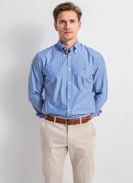 Chemise manches longues coupe droite bleu TOMMY HILFIGER homme