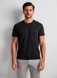 T-shirt coupe droite manches courtes noir CEFRAN homme