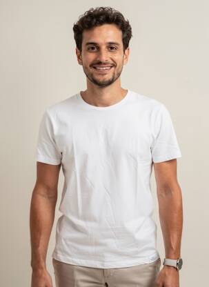 T-shirt coupe droite manches courtes blanc DAVID BECKHAM homme