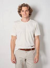 T-shirt coupe droite manches courtes beige NIKE homme