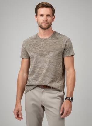 T-shirt coupe droite manches courtes gris ASOS homme