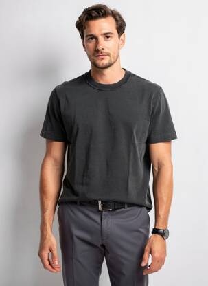 T-shirt coupe droite manches courtes noir ABERCROMBIE & FITCH homme
