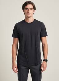 T-shirt coupe droite manches courtes noir HARMONY homme