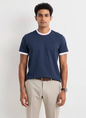 T-shirt coupe cintrée manches courtes bleu CAMBERABERO homme