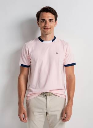 T-shirt coupe cintrée manches courtes rose CAMBERABERO homme