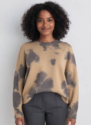 Pull stretch manches longues marron NOUS ANTWERP femme