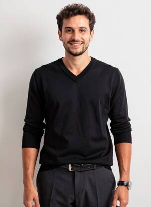 Pull stretch manches longues noir FRILIVIN homme