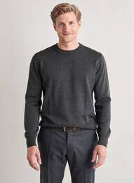 Pull tissage chiné manches longues gris FRILIVIN homme