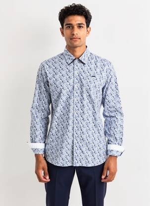Chemise manches longues imprimé fleurs bleu CAMBERABERO homme