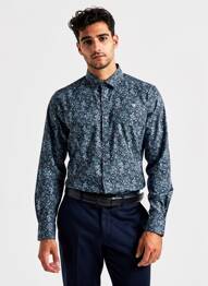 Chemise manches longues coupe droite noir CAMBERABERO homme