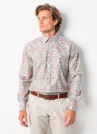 Chemise manches longues coupe droite rouge CAMBERABERO homme