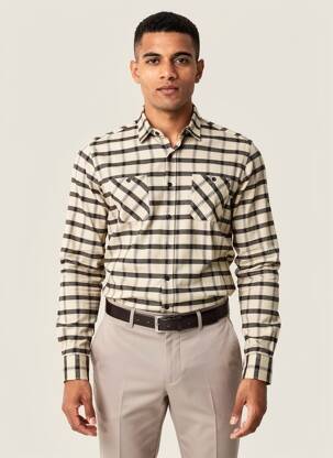 Chemise manches longues coupe droite beige CAMBERABERO homme