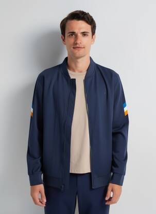 Veste casual resserrée sur le bas bleu CAMBERABERO homme