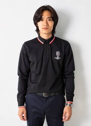 Polo manches longues manches longues noir CAMBERABERO homme