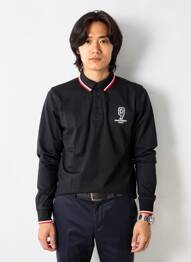 Polo manches longues manches longues noir CAMBERABERO homme