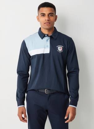 Polo manches longues manches longues bleu CAMBERABERO homme