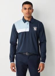 Polo manches longues manches longues bleu CAMBERABERO homme