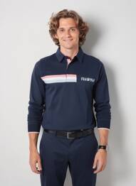 Polo manches longues manches longues bleu CAMBERABERO homme