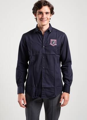 Chemise manches longues coupe cintrée bleu CAMBERABERO homme