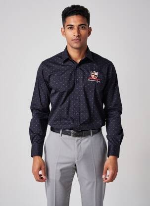 Chemise manches longues imprimé fantaisie noir CAMBERABERO homme