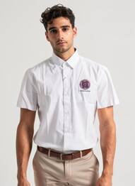 Chemise manches courtes coupe cintrée blanc CAMBERABERO homme