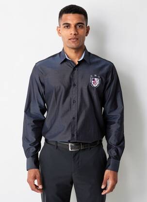 Chemise manches longues coupe cintrée bleu CAMBERABERO homme