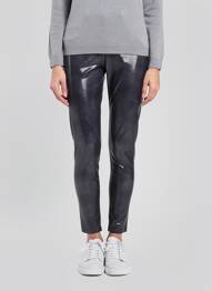 Legging effet matière satinée taille normale gris GOLDA femme