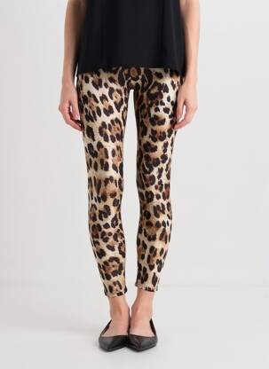 Legging tissage jersey taille normale beige GOLDA femme