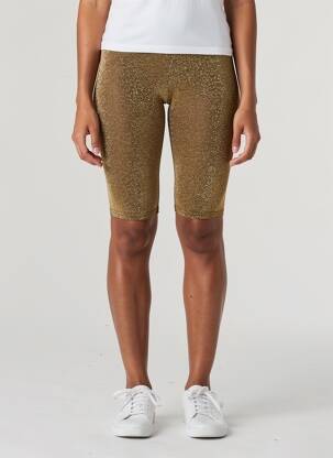 Cycliste effet matière satinée taille normale or GOLDA femme