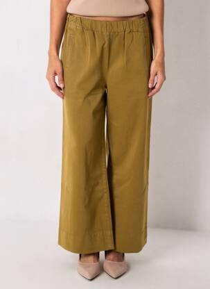 Pantalon flare taille élastique marron HOD femme