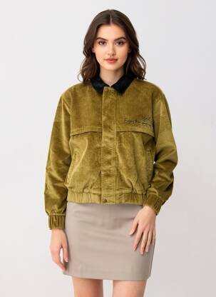 Blouson manches longues vert ROSE GARDEN femme