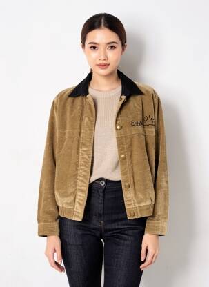 Blouson manches longues marron ROSE GARDEN femme