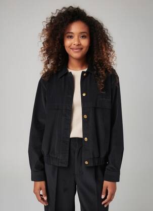 Veste casual poches noir ROSE GARDEN femme