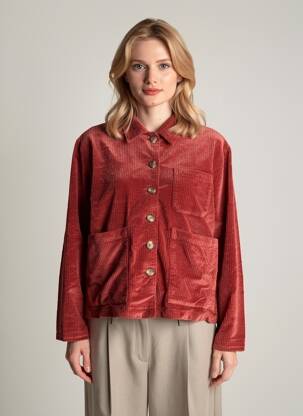 Veste casual coupe droite orange ROSE GARDEN femme