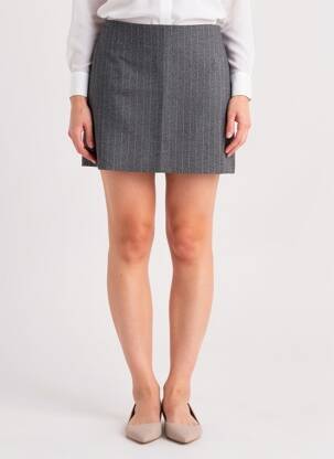 Jupe courte doublure gris GRACE & MILA femme