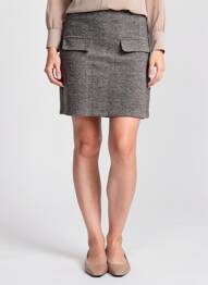 Jupe courte taille normale gris ICHI femme