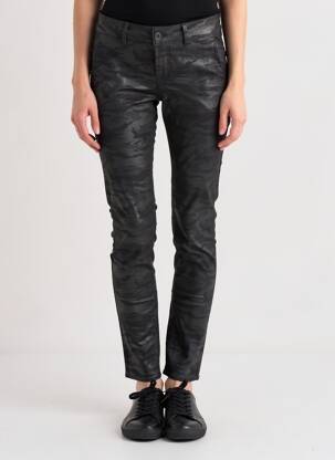 Pantalon slim stretch taille normale noir HAPPY femme