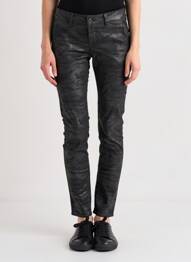 Pantalon slim stretch taille normale noir HAPPY femme
