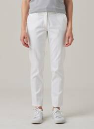 Pantalon chino stretch taille normale blanc HAPPY femme