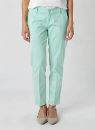 Pantalon chino tissage popeline taille normale bleu HAPPY femme