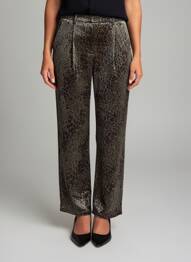 Pantalon droit fermeture zippée sous rabat avec crochet vert MOLLY BRACKEN femme