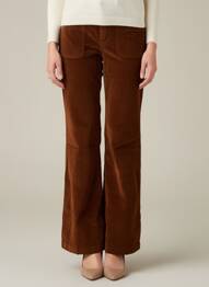 Pantalon flare coupe évasée marron LA PETITE ETOILE femme