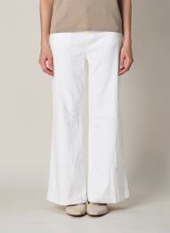 Pantalon flare coupe évasée blanc LPB femme