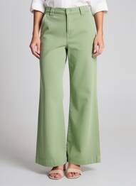 Pantalon flare coupe évasée vert LPB femme